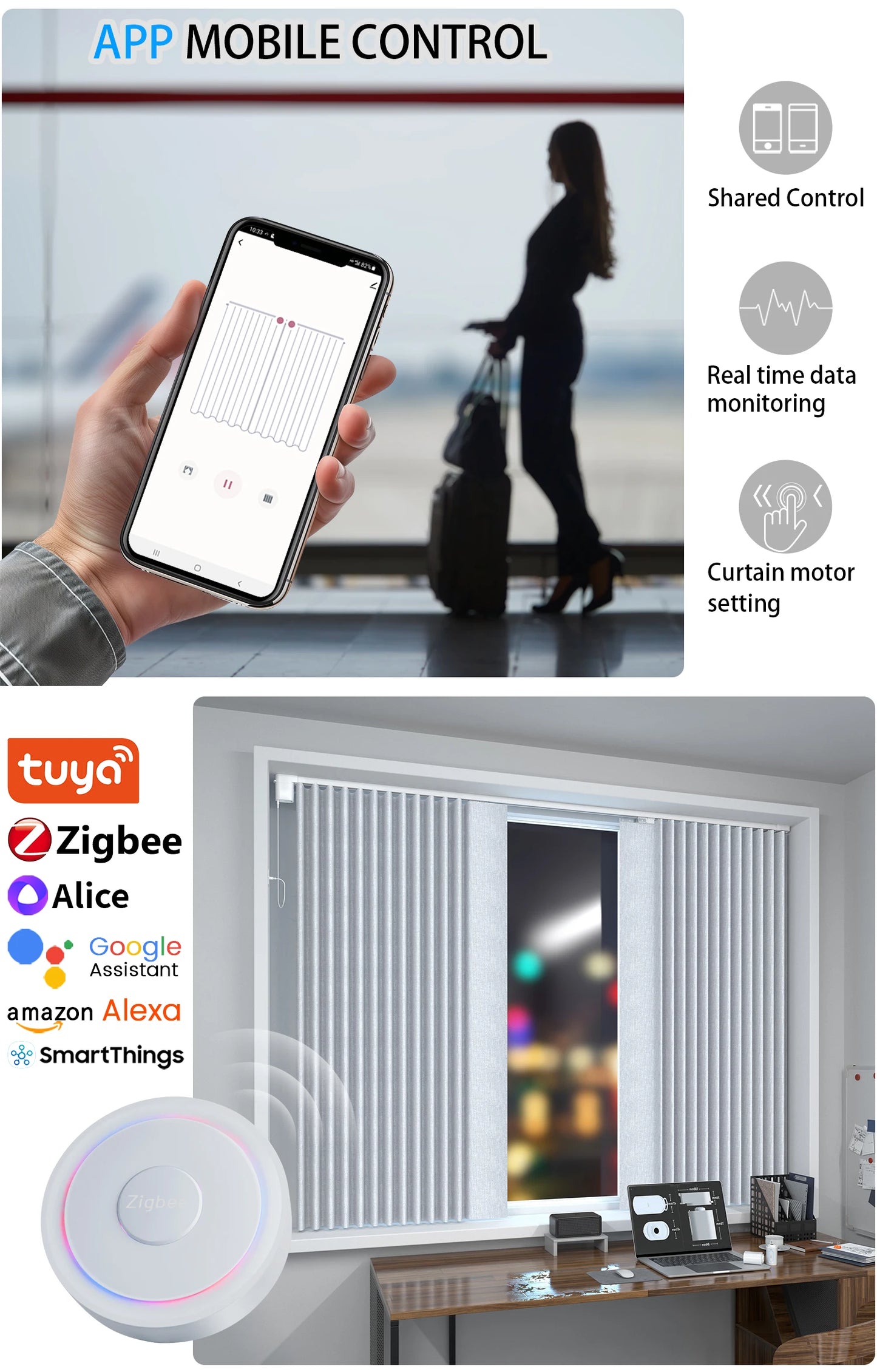 Mini Smart Electric Curtain Motor