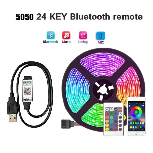 Smart RGB LED Strip Light (USB, Bluetooth, APP Control)