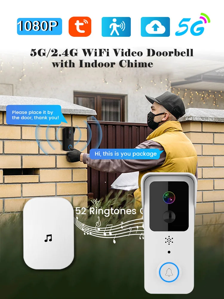 Wireless Video Doorbell with Camera