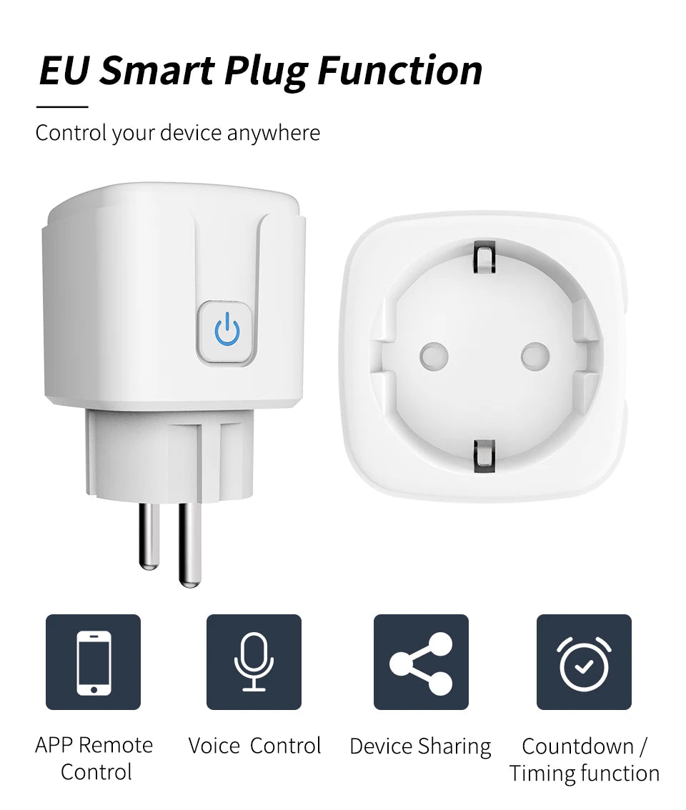 EU Smart Socket 16A/20A –  WiFi, Energy Monitor