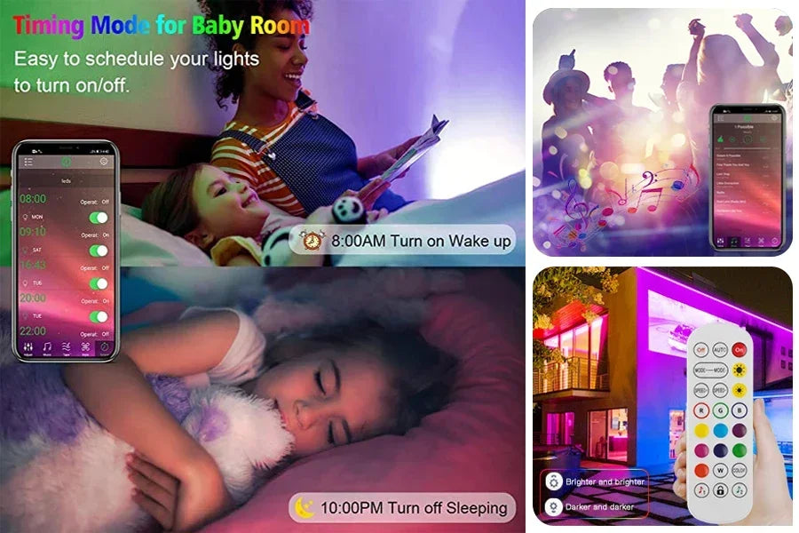 Smart RGB LED Strip Light (USB, Bluetooth, APP Control)