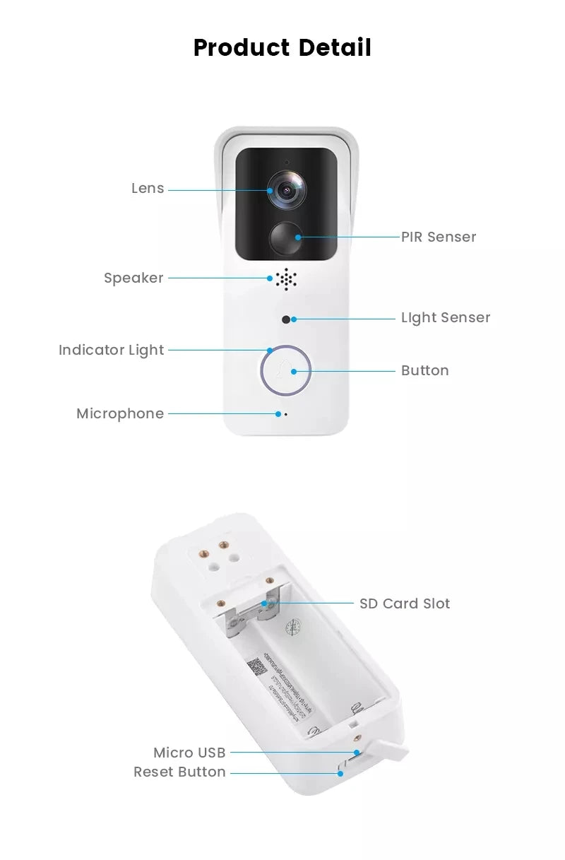 Wireless Video Doorbell with Camera