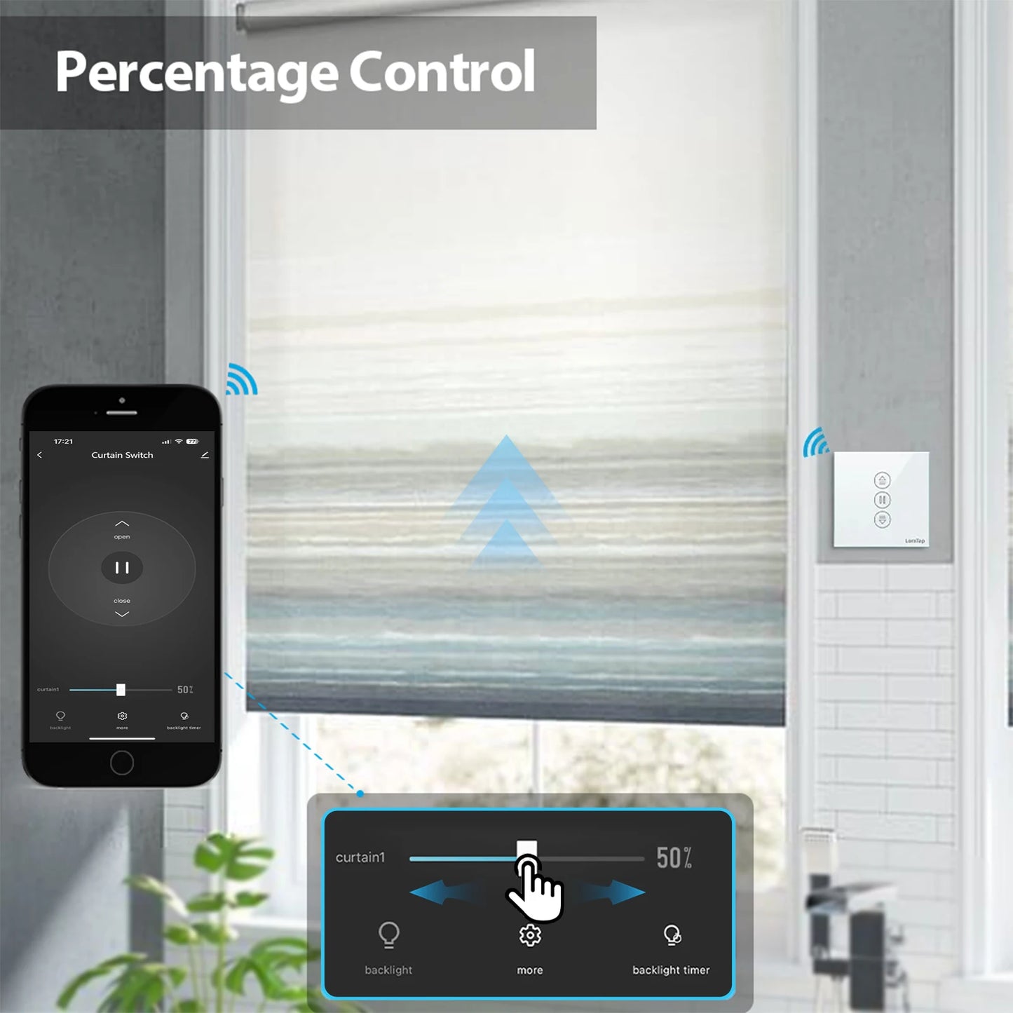 Tuya Smart Curtain/Blind Switch, EU Version